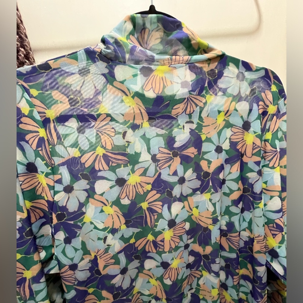 Maeve by Anthropologie Mesh Turtleneck Top